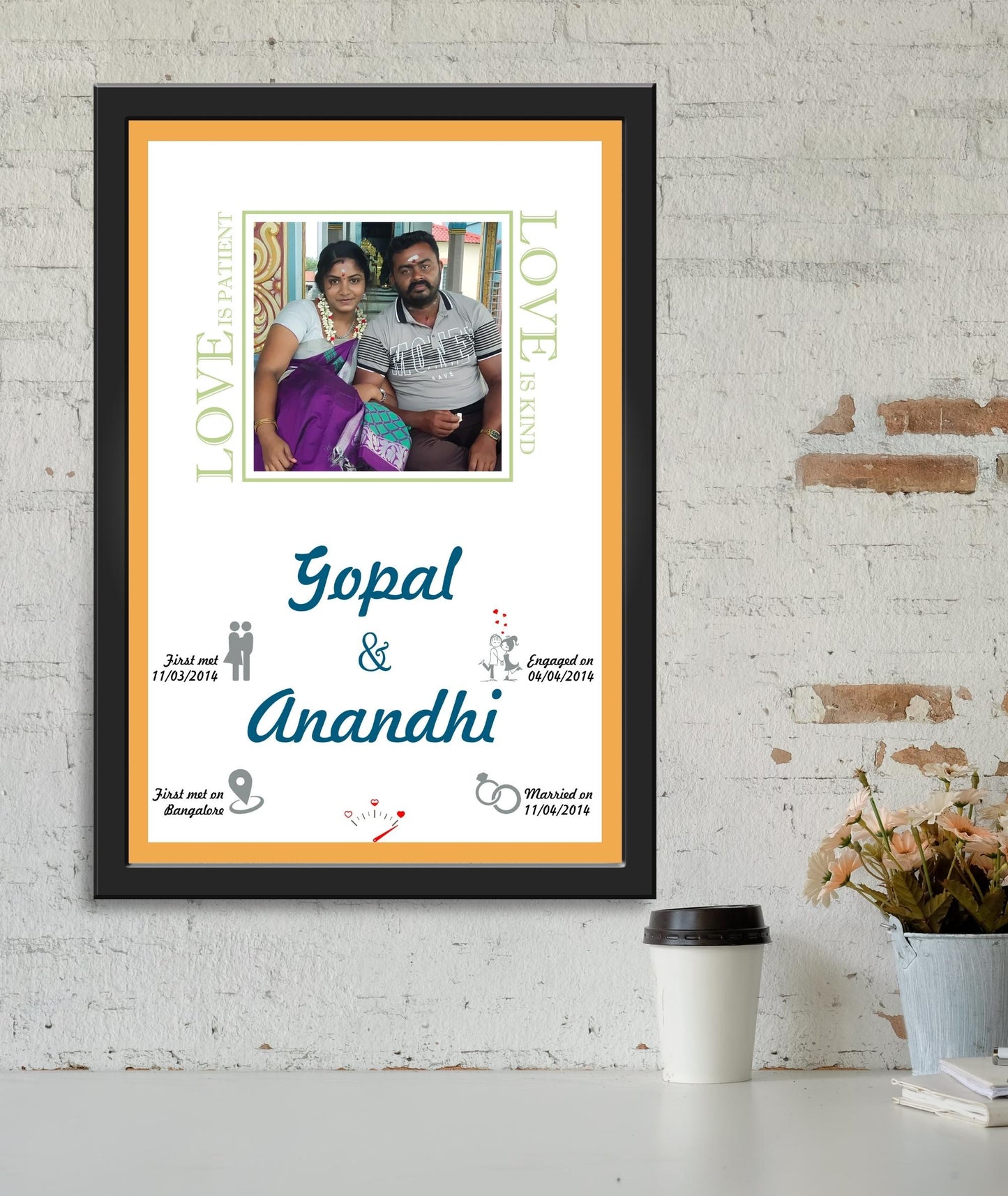 Personalized Wedding Couple’s Frame_ Design 1