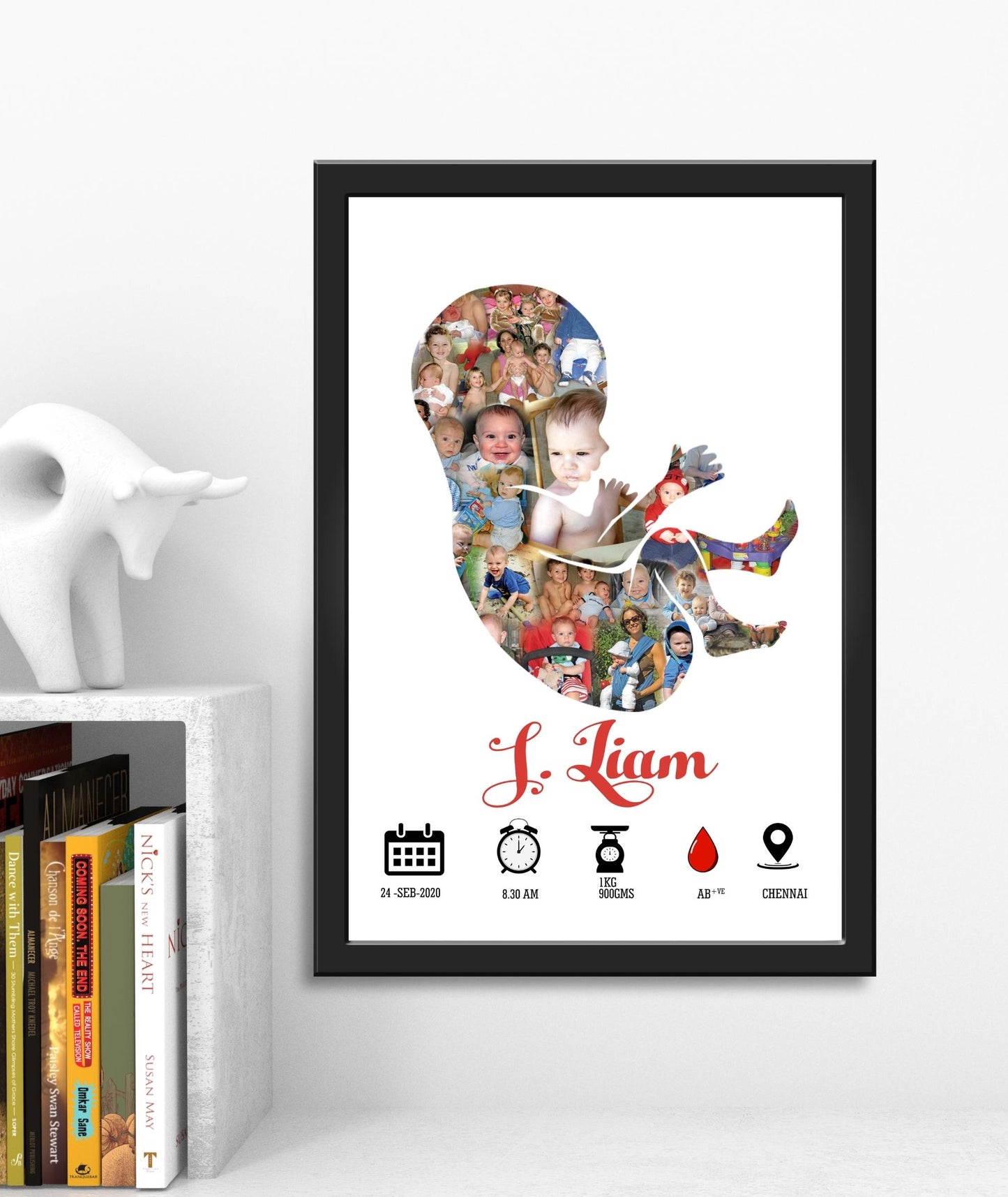 Birthday Baby Photo Frame - New Born Baby_ Design 2