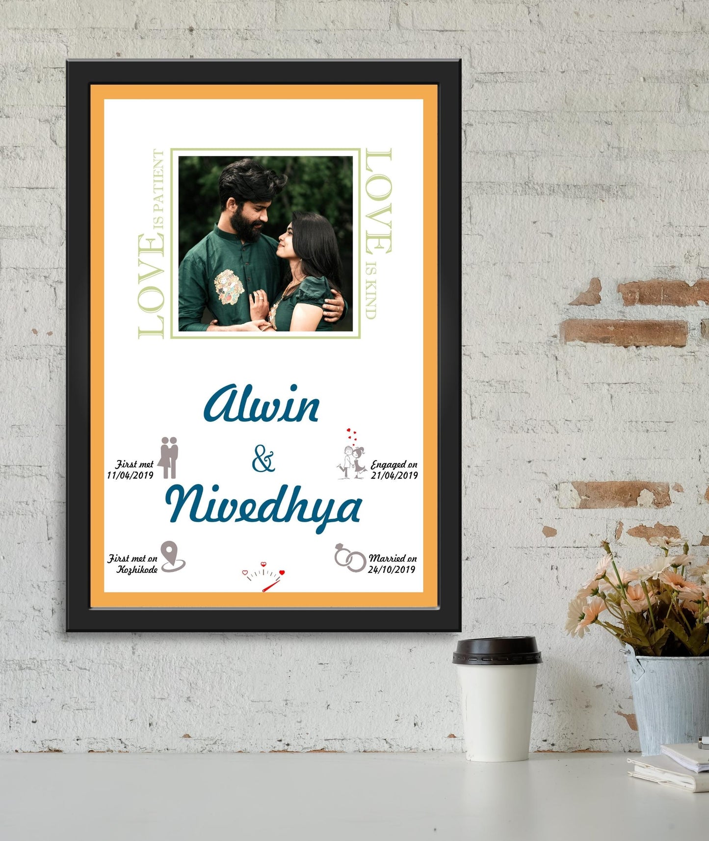 Personalized Wedding Couple’s Frame_ Design 1