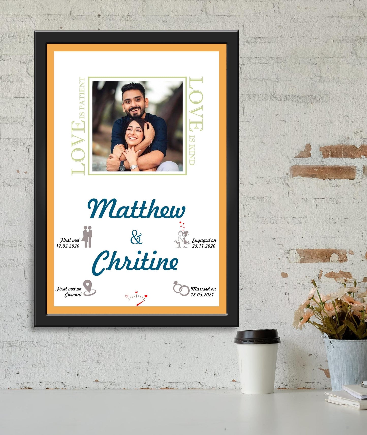 Personalized Wedding Couple’s Frame_ Design 1