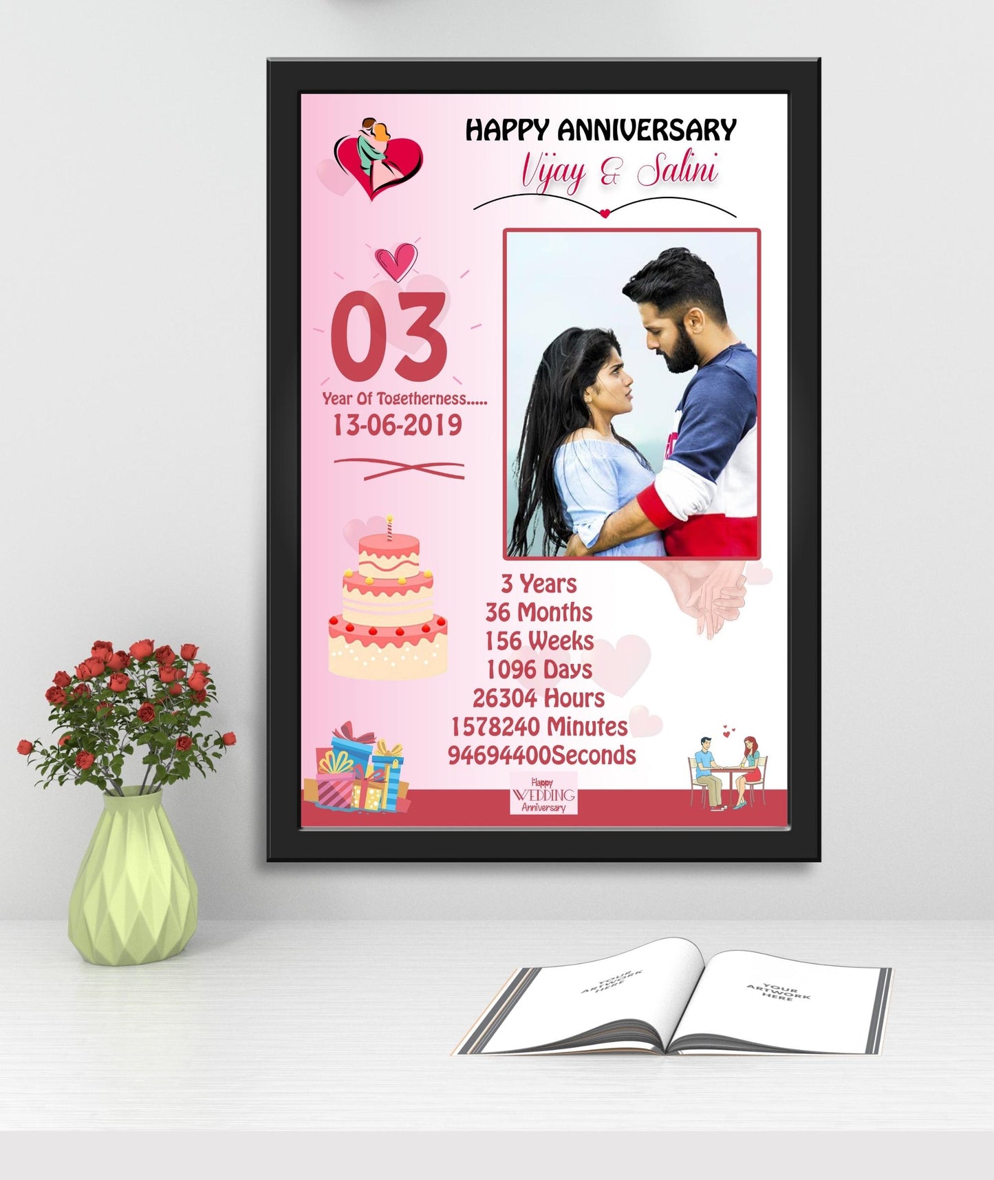 Personalized Wedding Couple’s Frame_ Design 3