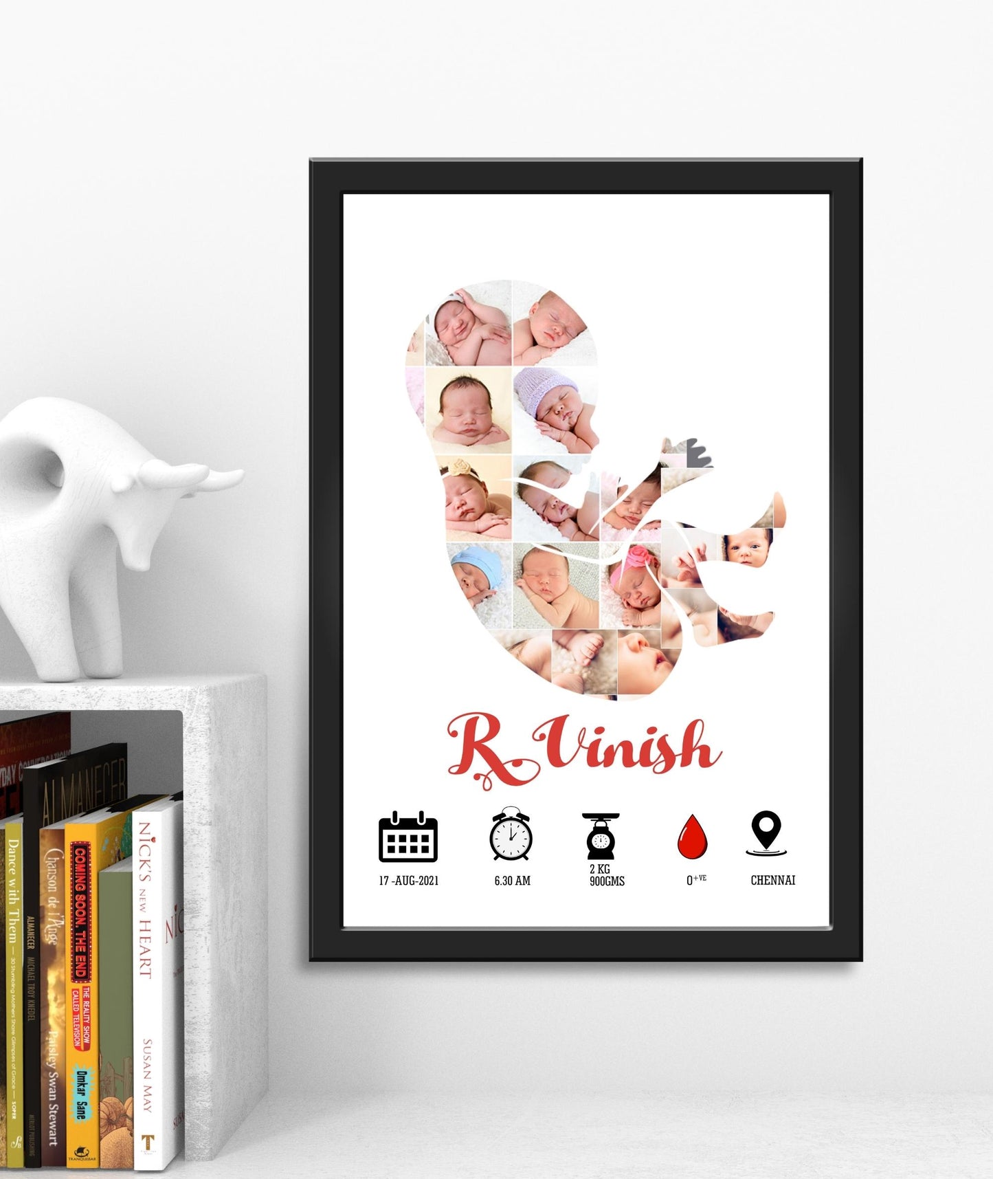 Birthday Baby Photo Frame - New Born Baby_ Design 2