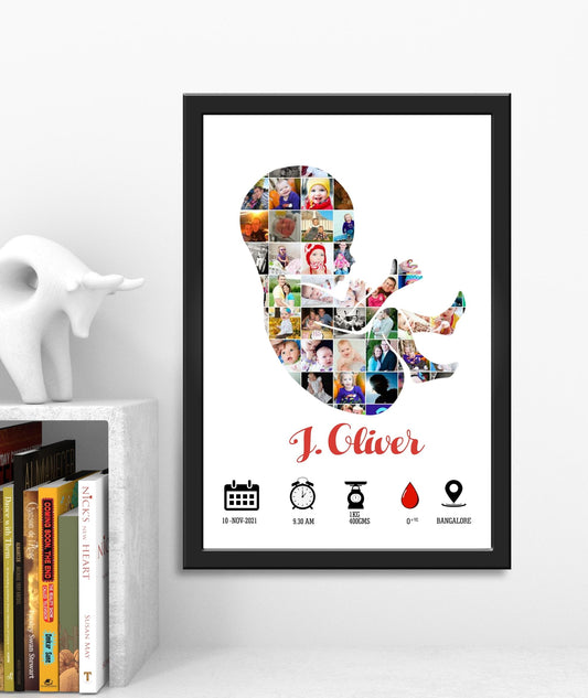 Birthday Baby Photo Frame - New Born Baby_ Design 2